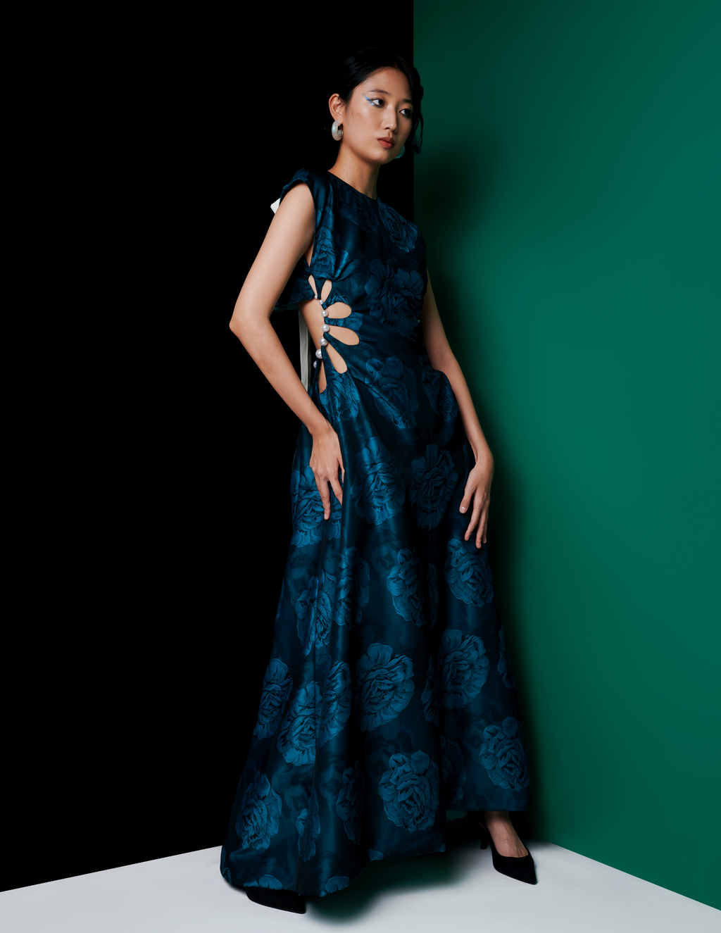 REINA GOWN IN DEEP TEAL