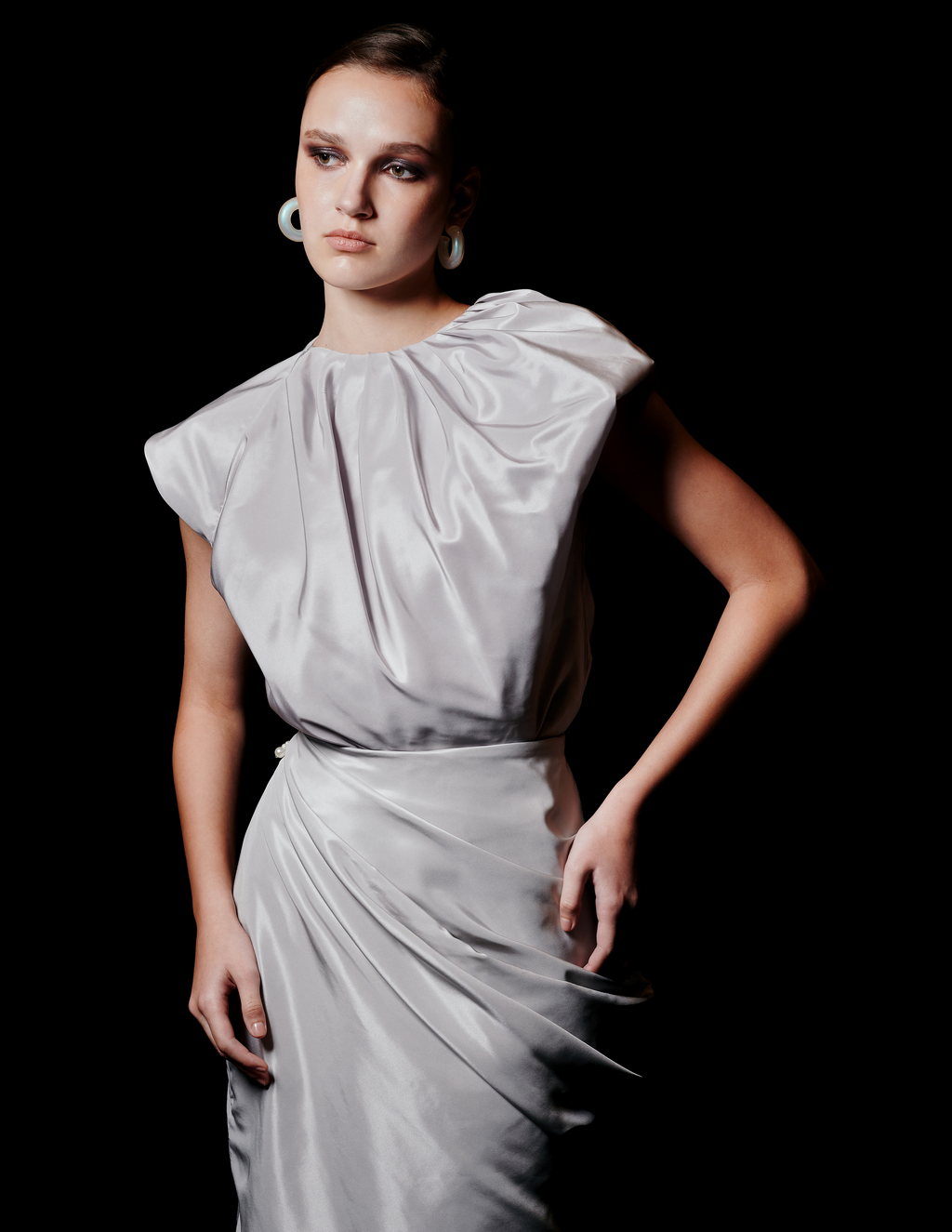 JODIE ASYMMETRIC TOP IN ASH