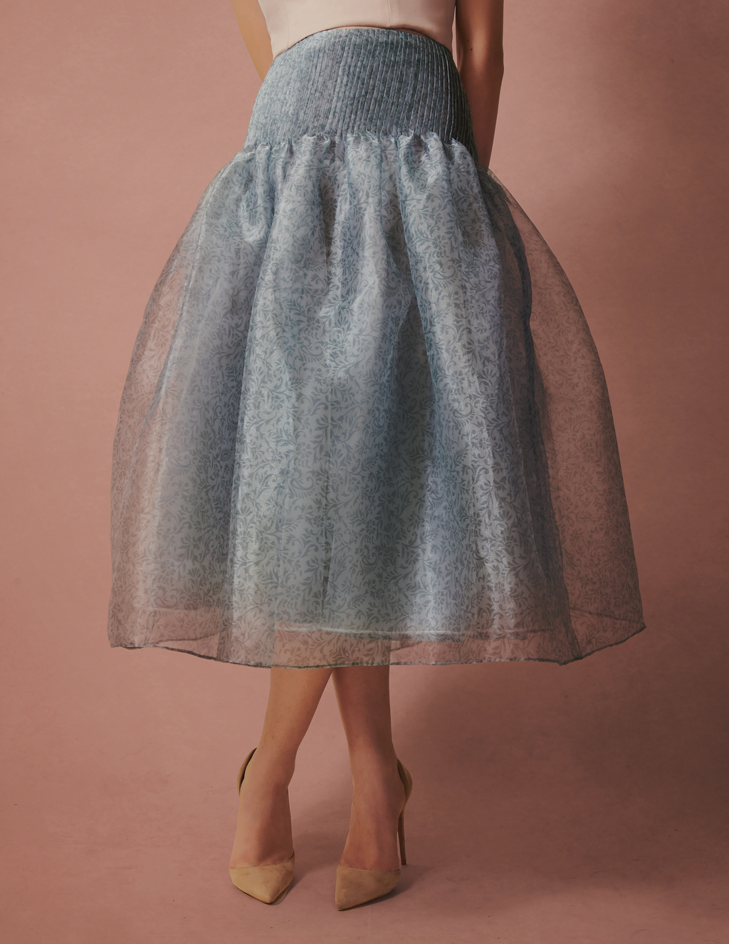 ALBA SKIRT IN POWDER BLUE